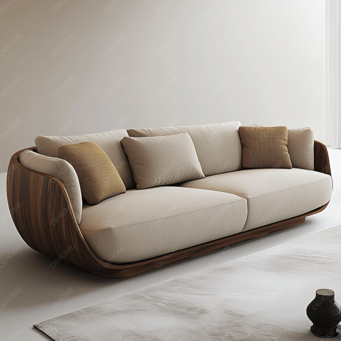 Gaya Eropa Minimalis ruang tamu Modern Putih Kayu Kaki Chesterfield Sofa Set Dengan Warna Disesuaikan Dan Desain Mewah 8
