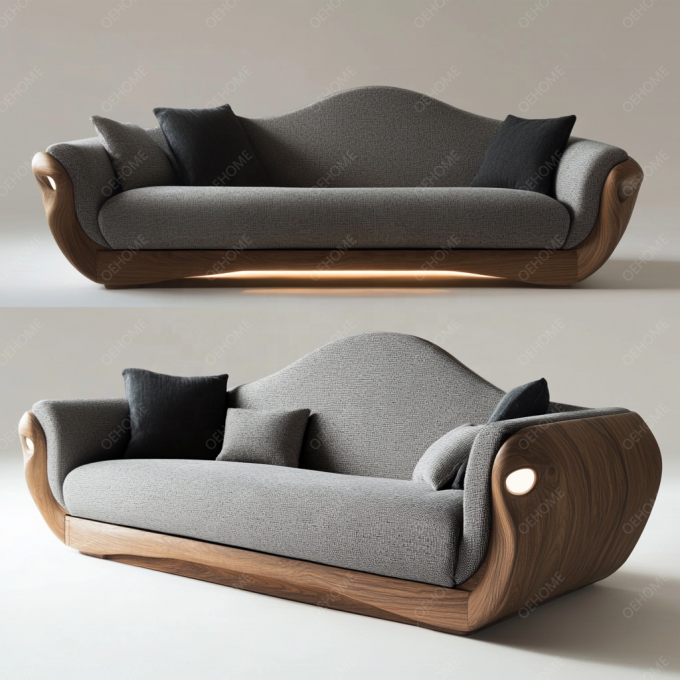 Gaya Eropa Minimalis ruang tamu Modern Putih Kayu Kaki Chesterfield Sofa Set Dengan Warna Disesuaikan Dan Desain Mewah 11