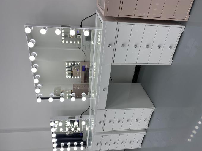 Y Verpackung Moderne Garderobe Tisch Mit Licht Spiegel Schlafzimmer Edelstück Garderobe Make-up Schreibtisch Led Spiegel Set Schubladen Garderobe 3