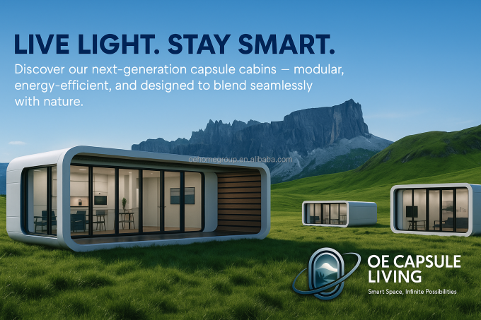 Capsula abitativa modulare di lusso 7 in acciaio prefabbricata Smart Tiny Space Capsule Home Prefabbricata Capsule Room Hotel Capsule House Outdoor 0