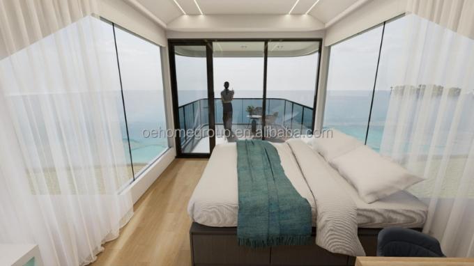 Capsula abitativa modulare di lusso 7 in acciaio prefabbricata Smart Tiny Space Capsule Home Prefabbricata Capsule Room Hotel Capsule House Outdoor 9