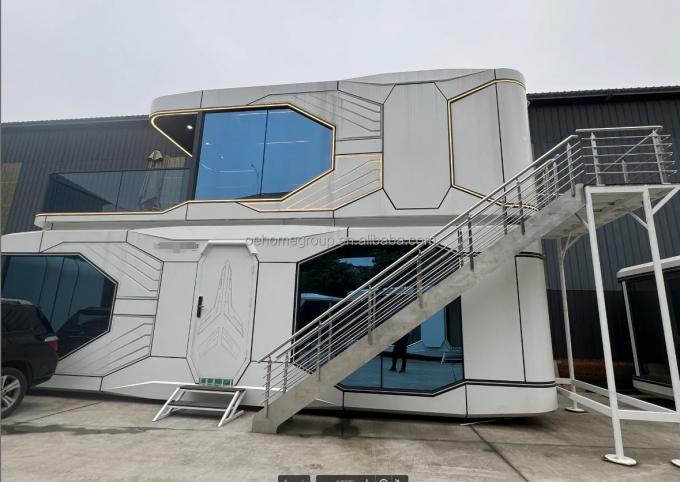 Capsula abitativa modulare di lusso 7 in acciaio prefabbricata Smart Tiny Space Capsule Home Prefabbricata Capsule Room Hotel Capsule House Outdoor 15