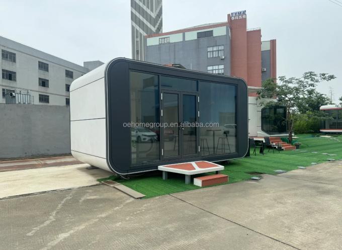 Capsula abitativa modulare di lusso 7 in acciaio prefabbricata Smart Tiny Space Capsule Home Prefabbricata Capsule Room Hotel Capsule House Outdoor 14