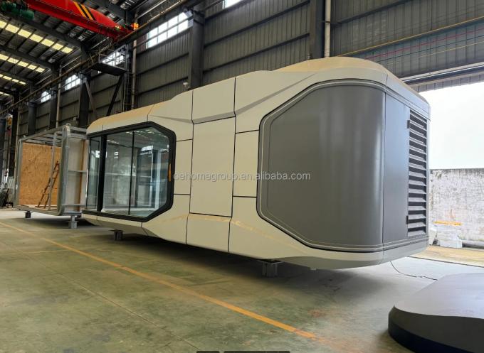 Capsula abitativa modulare di lusso 7 in acciaio prefabbricata Smart Tiny Space Capsule Home Prefabbricata Capsule Room Hotel Capsule House Outdoor 19