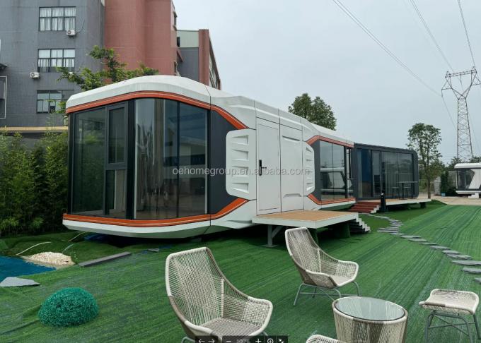 Capsula abitativa modulare di lusso 7 in acciaio prefabbricata Smart Tiny Space Capsule Home Prefabbricata Capsule Room Hotel Capsule House Outdoor 22