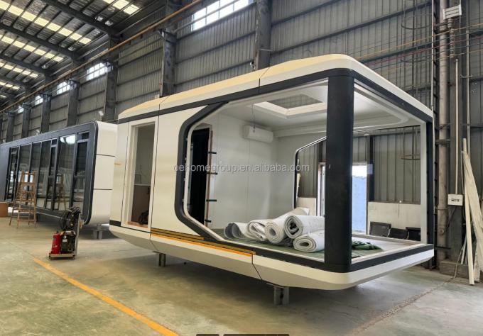 Capsula abitativa modulare di lusso 7 in acciaio prefabbricata Smart Tiny Space Capsule Home Prefabbricata Capsule Room Hotel Capsule House Outdoor 23