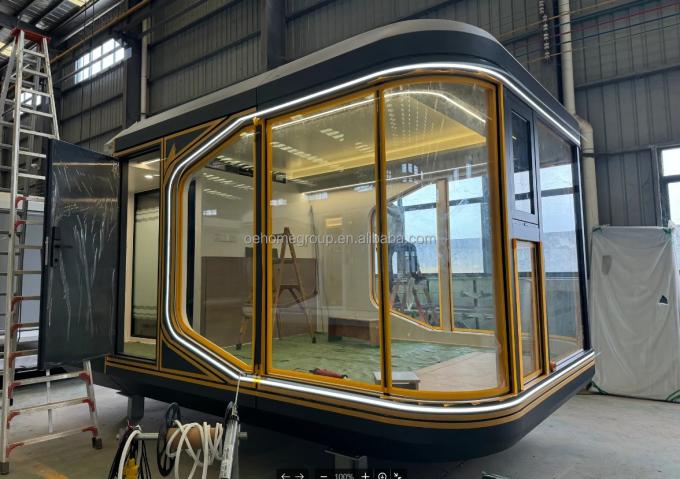 Capsula abitativa modulare di lusso 7 in acciaio prefabbricata Smart Tiny Space Capsule Home Prefabbricata Capsule Room Hotel Capsule House Outdoor 24