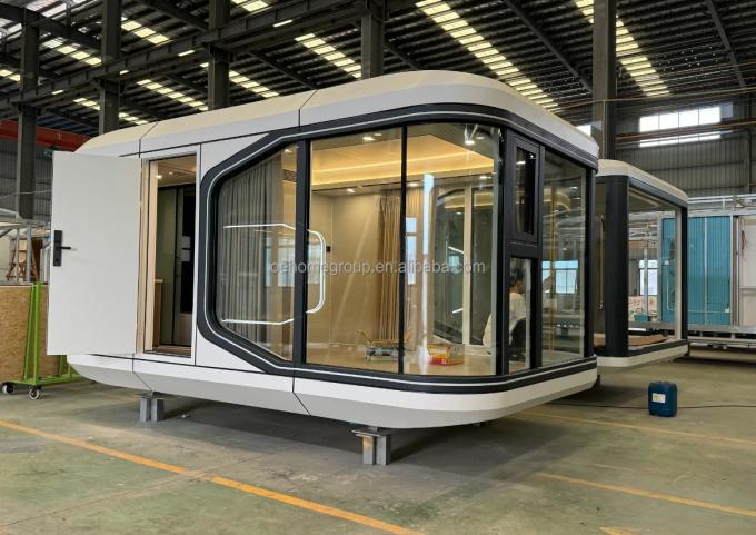 Capsula abitativa modulare di lusso 7 in acciaio prefabbricata Smart Tiny Space Capsule Home Prefabbricata Capsule Room Hotel Capsule House Outdoor 25