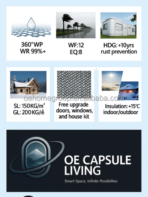 Capsula abitativa modulare di lusso 7 in acciaio prefabbricata Smart Tiny Space Capsule Home Prefabbricata Capsule Room Hotel Capsule House Outdoor 28