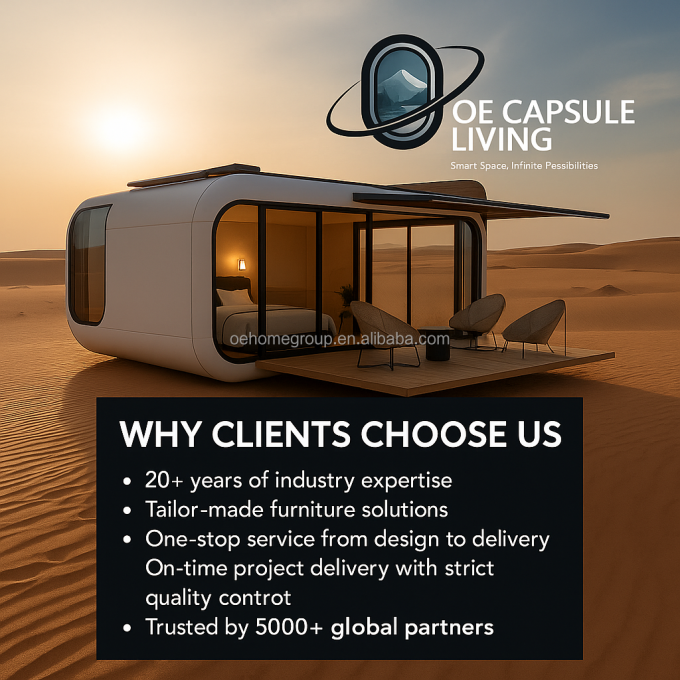 Capsula abitativa modulare di lusso 7 in acciaio prefabbricata Smart Tiny Space Capsule Home Prefabbricata Capsule Room Hotel Capsule House Outdoor 32