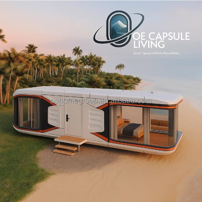 Prefab House लक्जरी होटल मॉड्यूलर विला 2 बेडरूम प्रीफैब घर प्रीफैब्रिकेटेड बिल्डिंग स्पेस कैप्सूल प्रीफैब्रिकेटेड केबिन 2