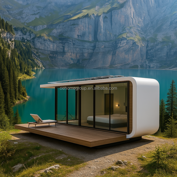 Capsula abitativa modulare di lusso 7 in acciaio prefabbricata Smart Tiny Space Capsule Home Prefabbricata Capsule Room Hotel Capsule House Outdoor 3