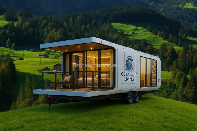 Capsula abitativa modulare di lusso 7 in acciaio prefabbricata Smart Tiny Space Capsule Home Prefabbricata Capsule Room Hotel Capsule House Outdoor 6