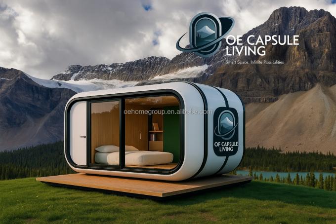 Capsula abitativa modulare di lusso 7 in acciaio prefabbricata Smart Tiny Space Capsule Home Prefabbricata Capsule Room Hotel Capsule House Outdoor 7