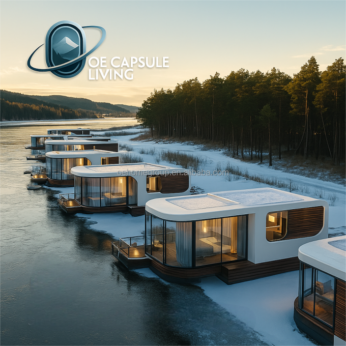 20/40ft phong cách Trung Quốc mô-đun Prefab Tiny House Container Thép vật liệu Cabin Cho khách sạn sử dụng văn phòng 5