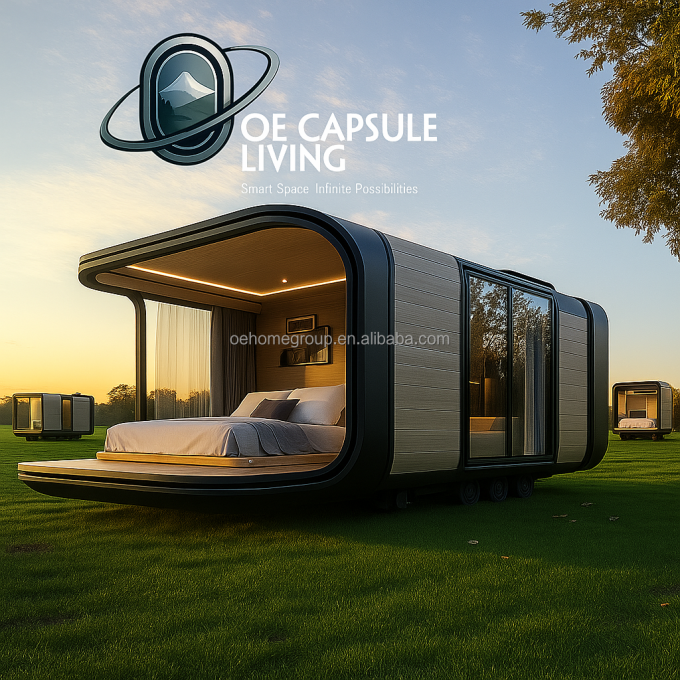Cabin Apple Di động Tùy chỉnh Container Nhà Di động Không gian Capsule Nhà Lắp ghép Dễ dàng Lắp đặt Nhà Biệt thự Nghỉ dưỡng 3