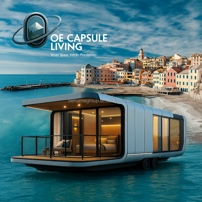 Cabin Apple Di động Tùy chỉnh Container Nhà Di động Không gian Capsule Nhà Lắp ghép Dễ dàng Lắp đặt Nhà Biệt thự Nghỉ dưỡng 4
