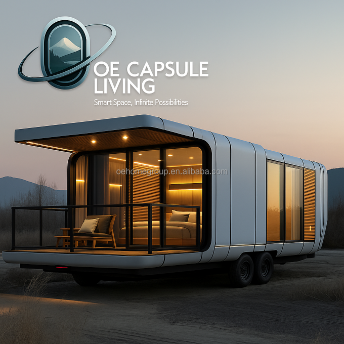 Cabin Apple Di động Tùy chỉnh Container Nhà Di động Không gian Capsule Nhà Lắp ghép Dễ dàng Lắp đặt Nhà Biệt thự Nghỉ dưỡng 5