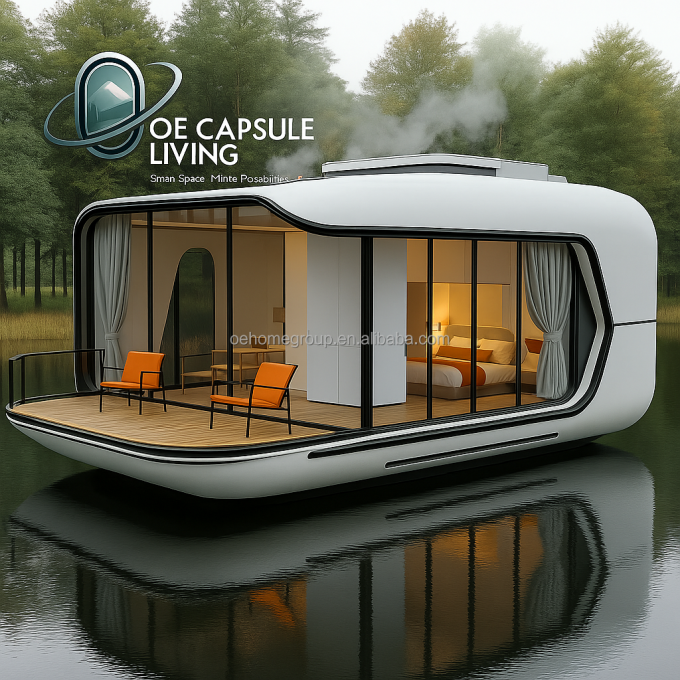 Cabin Apple Di động Tùy chỉnh Container Nhà Di động Không gian Capsule Nhà Lắp ghép Dễ dàng Lắp đặt Nhà Biệt thự Nghỉ dưỡng 6