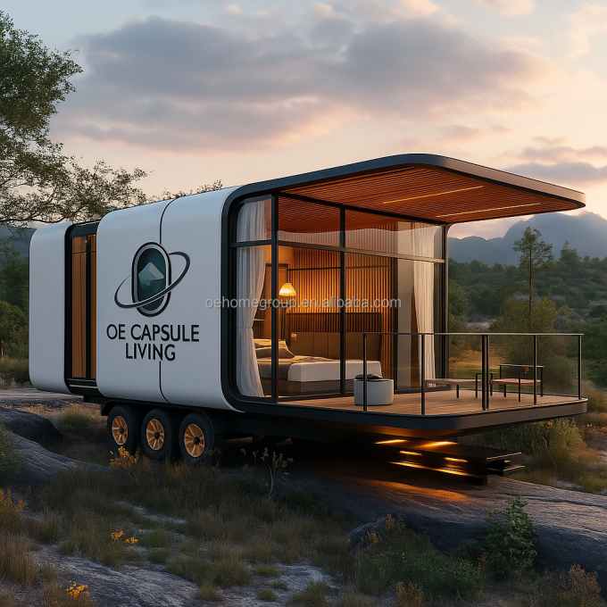 Cabin Apple Di động Tùy chỉnh Container Nhà Di động Không gian Capsule Nhà Lắp ghép Dễ dàng Lắp đặt Nhà Biệt thự Nghỉ dưỡng 7