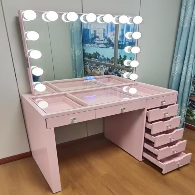 Tủ đầu giường ở Mỹ cho phòng ngủ, bàn trang điểm, bàn trang điểm có gương, bàn trang điểm mỹ phẩm cho nữ 12