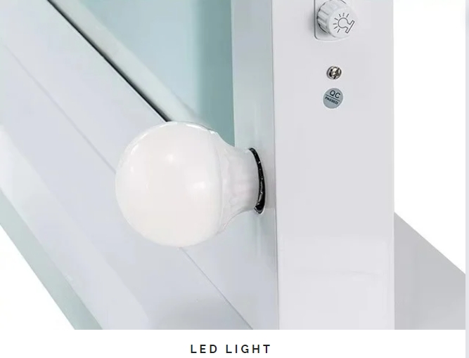 Ecrã de toque Quadro de metal 14 lâmpadas Espelho de maquiagem com luzes Led Espelho de vaidade 10