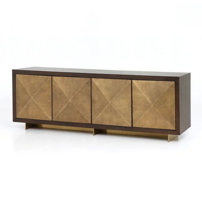 Dark Solid Wood Walnut Sideboard Cabinet Buffet gỗ OEM
