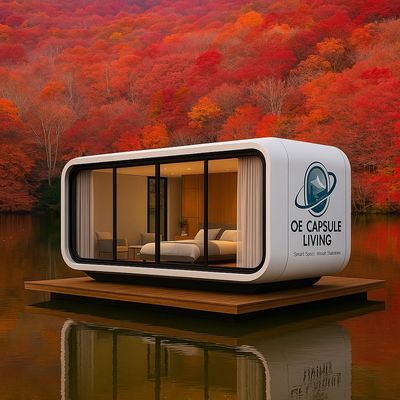 40 Fthotel Prefabricated Modular Steel Space Capsule House Rumah Kontainer Mobile Dengan Toilet Untuk 5 Orang Kamar Tidur