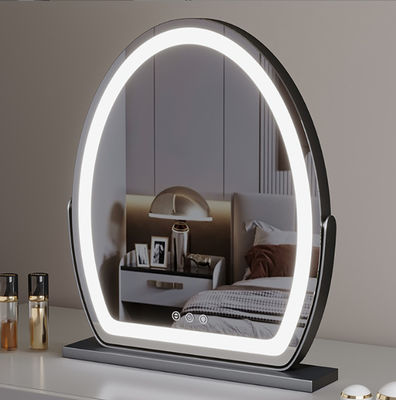 Oval LED Vanity Mirror with Smart Touch Buttons and USB Charging for Personal Beauty
